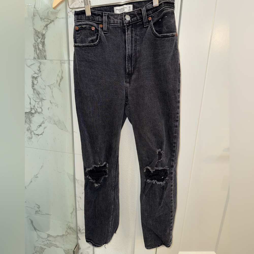 abercrombie curve love black wash jeans